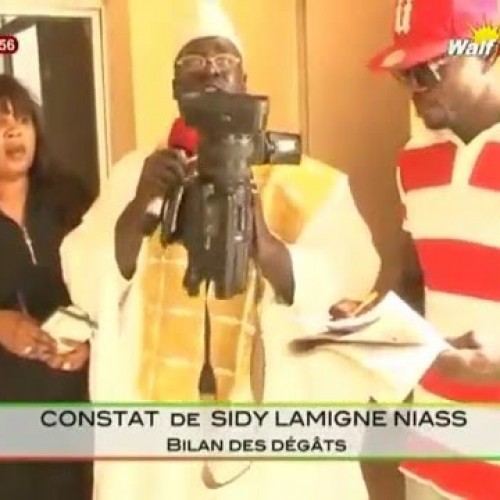 WALF TV -  Nepad Musical : Sidi Lamine Niass pour constater les dgats aprs la visite de la police - Regardez!