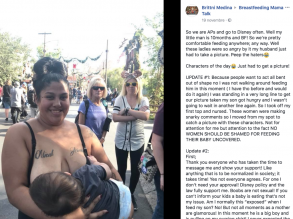 Attaque alors qu'elle allaite  Disneyland, elle se dfend